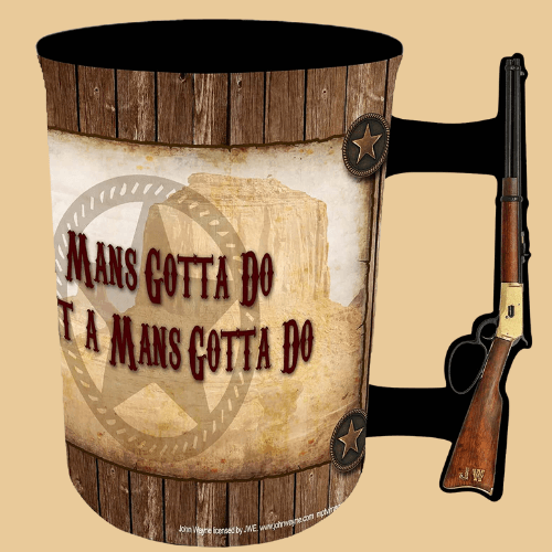 John Wayne Rifle Handle Coffee Mug!