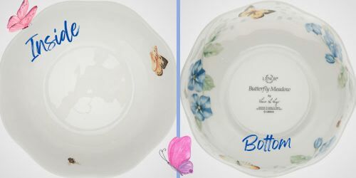 Images showing inside and bottom of bowls