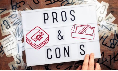 Image of white board with "Pros & Cons" with multiple letters in background.
