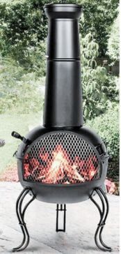 Example of a chiminea fire pit