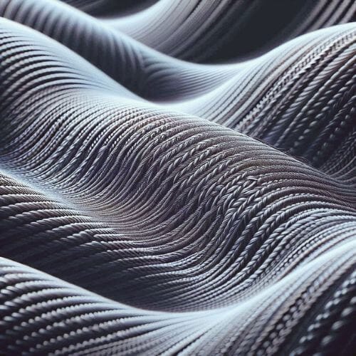 Close-up view of sateen weave fabric.