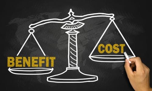 Scales with benefit and cost on them