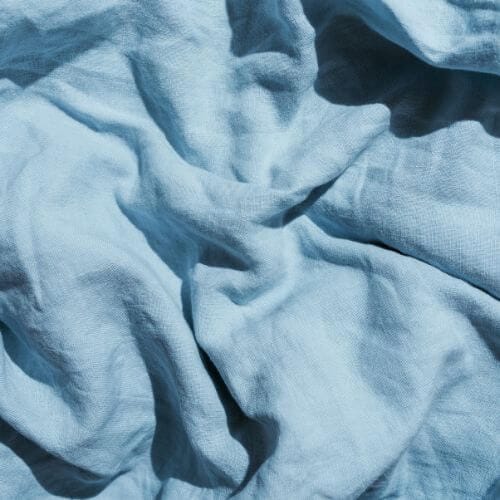 blue linen sheets