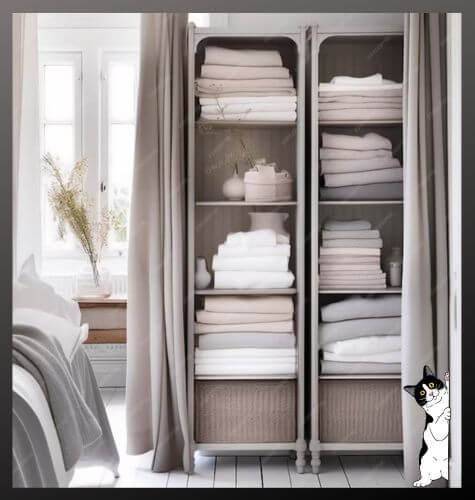 Beautifully and neatly arranged linen closet!