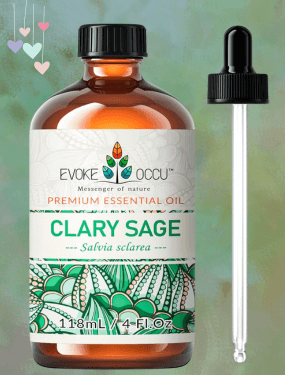 Clary Sage Essential Oil with dropper